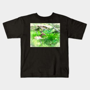 Dreaming Deer illustration Kids T-Shirt